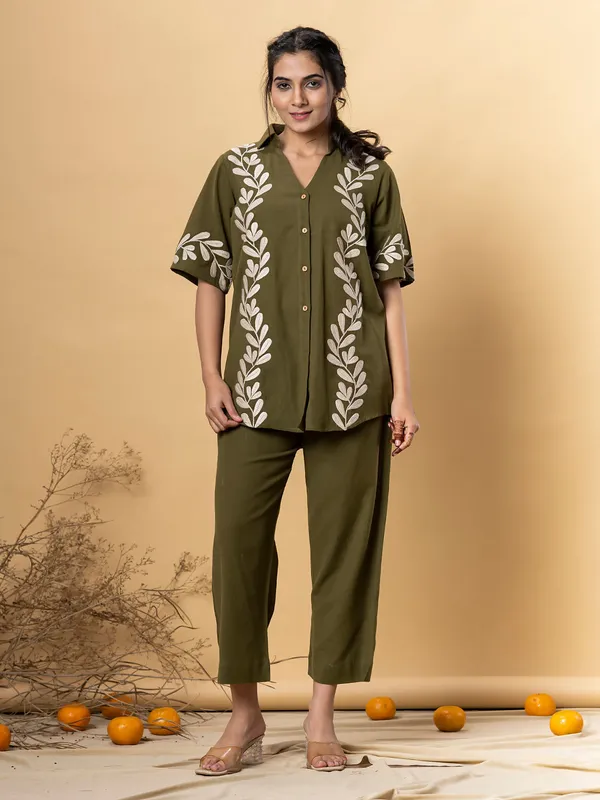Olive_Green_Embroidered_Co-ord_Set_for_Women