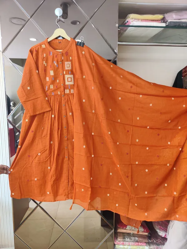 Orange_Embroidered_Kurta_Set_with_Dupatta_-_Ethnic_Wear_for_Women