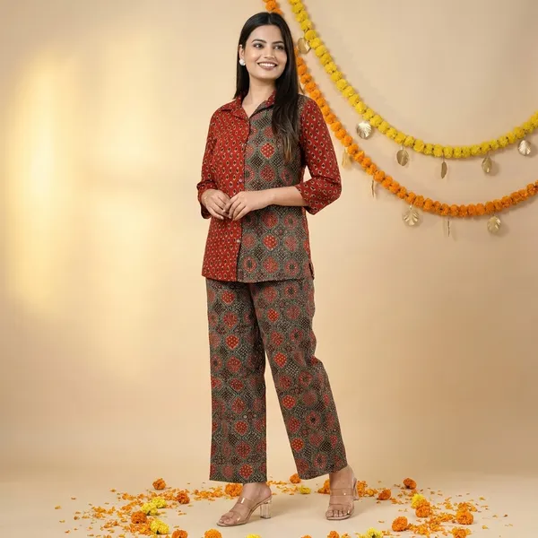 Women's_Red_and_Grey_Printed_Co-ord_Set