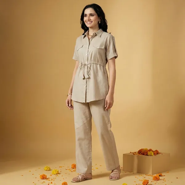 Beige_Casual_Two-Piece_Co-ord_Set_with_Drawstring_Top_and_Pants