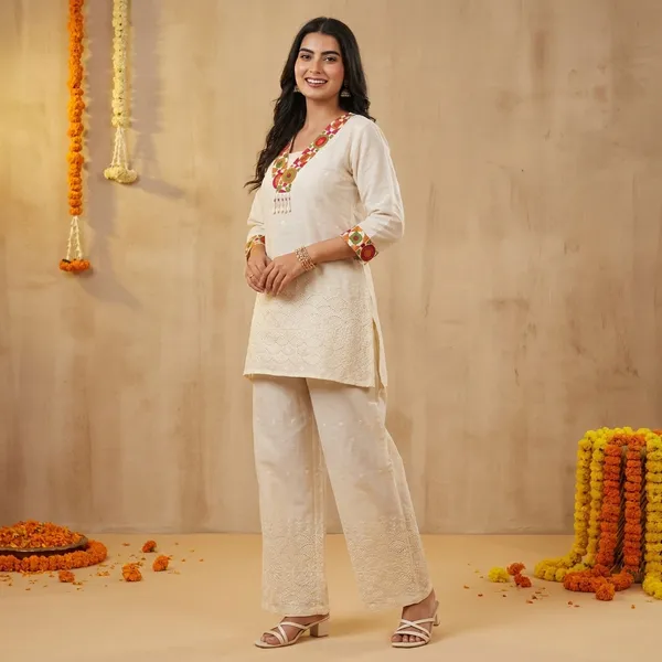 White_Embroidered_Kurta_Pajama_Set_with_Colorful_Floral_Trim