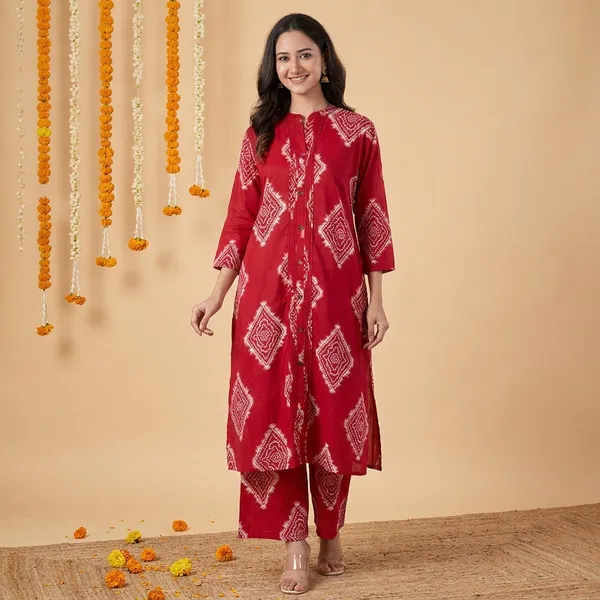 Red_Bandhani_Print_Kurta_and_Palazzo_Set_for_Women