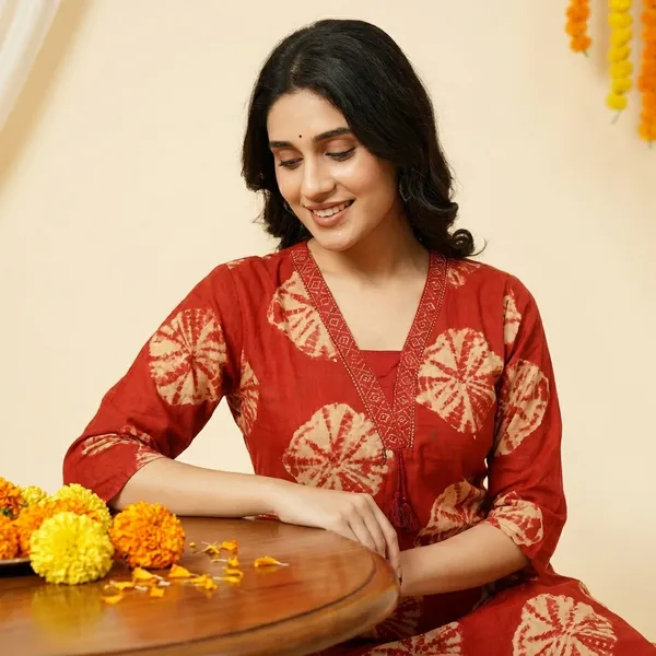 Red_Cotton_Printed_Kurta_Set_with_Dupatta_-_Traditional_Indian_Ethnic_Wear