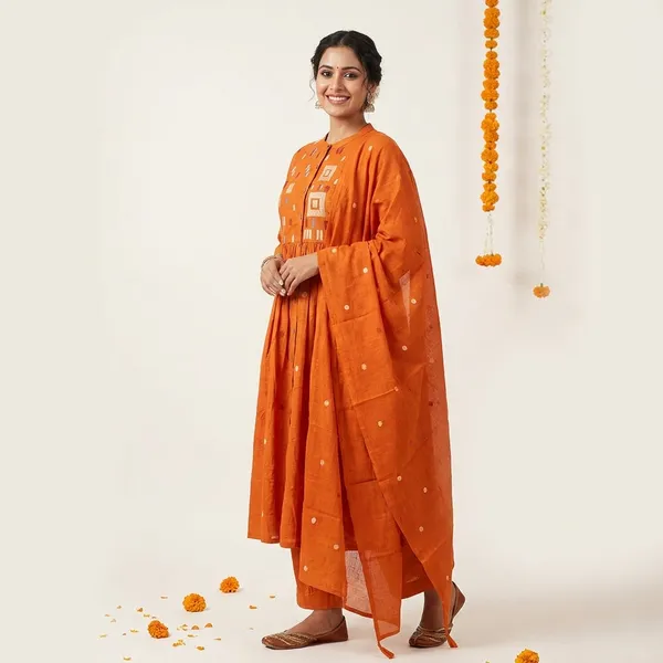 Orange_Embroidered_Kurta_Set_with_Dupatta_-_Ethnic_Wear_for_Women