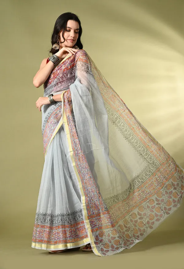 Kotadoria_Slate_Blue_Red_Cotton_Saree_For_Women
