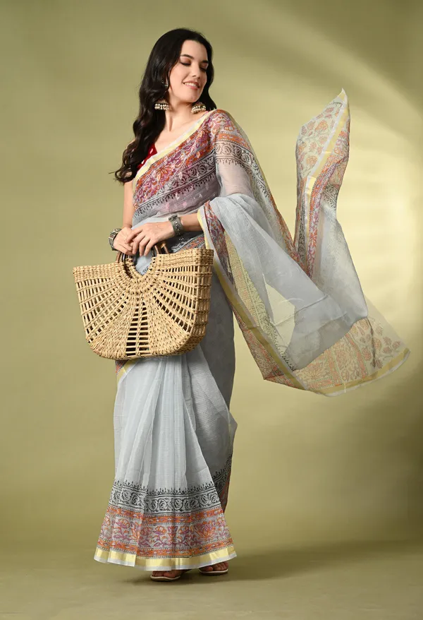 Kotadoria_Slate_Blue_Red_Cotton_Saree_For_Women