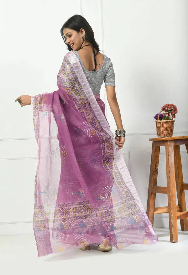 Kotadoria_Lavender_Cotton_Saree_For_Women
