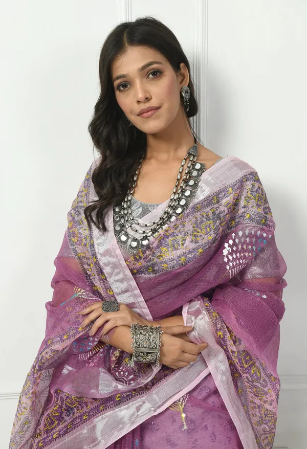 Kotadoria_Lavender_Cotton_Saree_For_Women