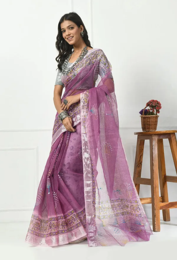 Kotadoria_Lavender_Cotton_Saree_For_Women