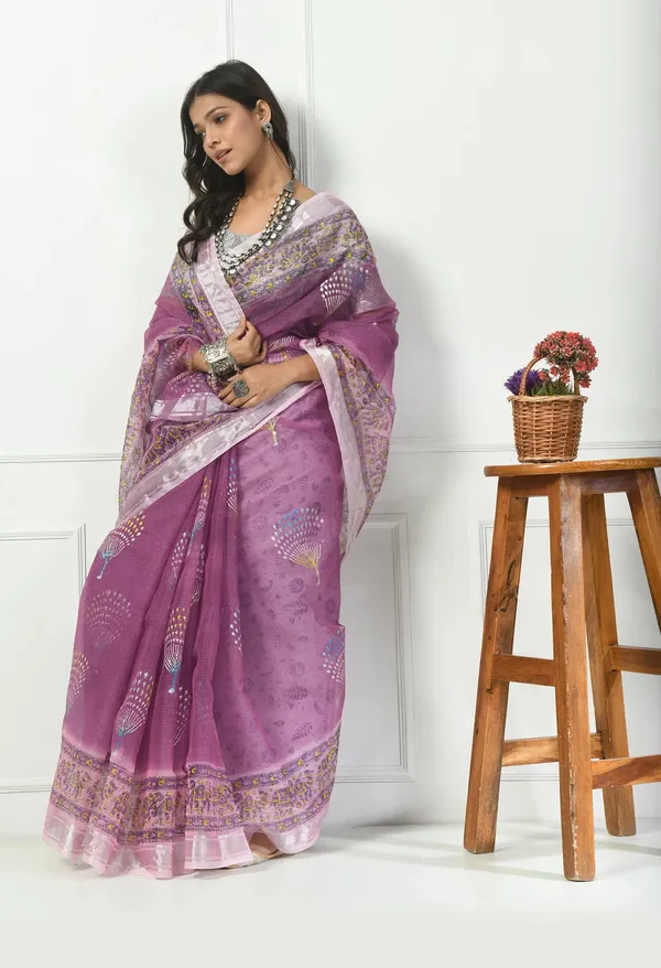 Kotadoria_Lavender_Cotton_Saree_For_Women