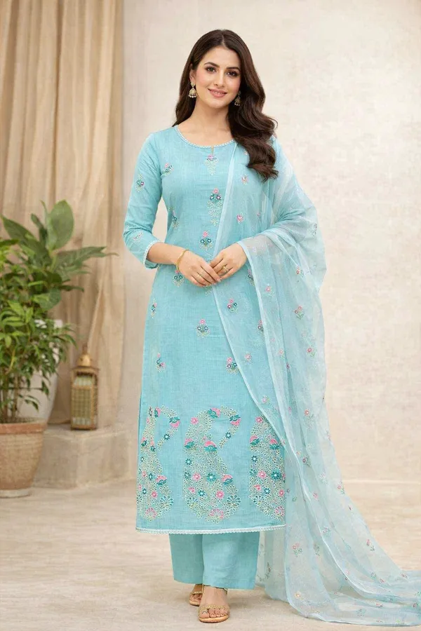 Kotadoria_Mint_Cotton_Unstitched_Dress_Material_For_Women