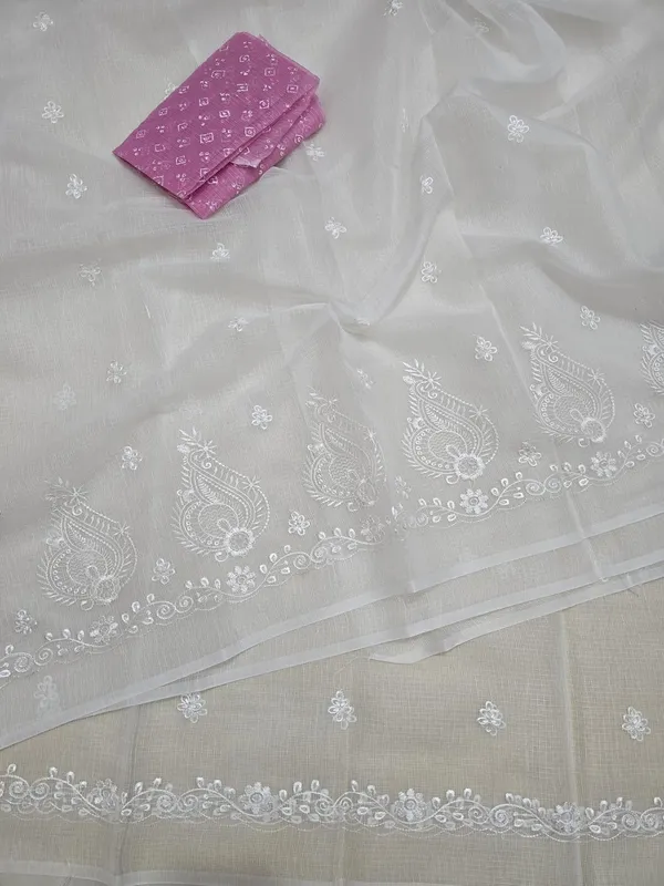 Kotadoria_White_Kota_Doria_Pure_Cotton_Chikankari_Saree_For_Women