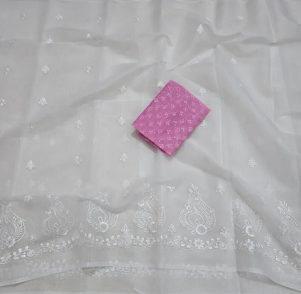 Kotadoria_White_Kota_Doria_Pure_Cotton_Chikankari_Saree_For_Women