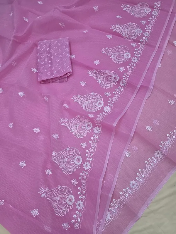 Kotadoria_Pink_Kota_Doria_Pure_Cotton_Chikankari_Saree_For_Women