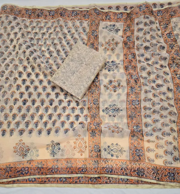 Kotadoria_Light_Yellow_Kota_Doria_Kota_Doria_Hand_Block_Print_Saree_For_Women