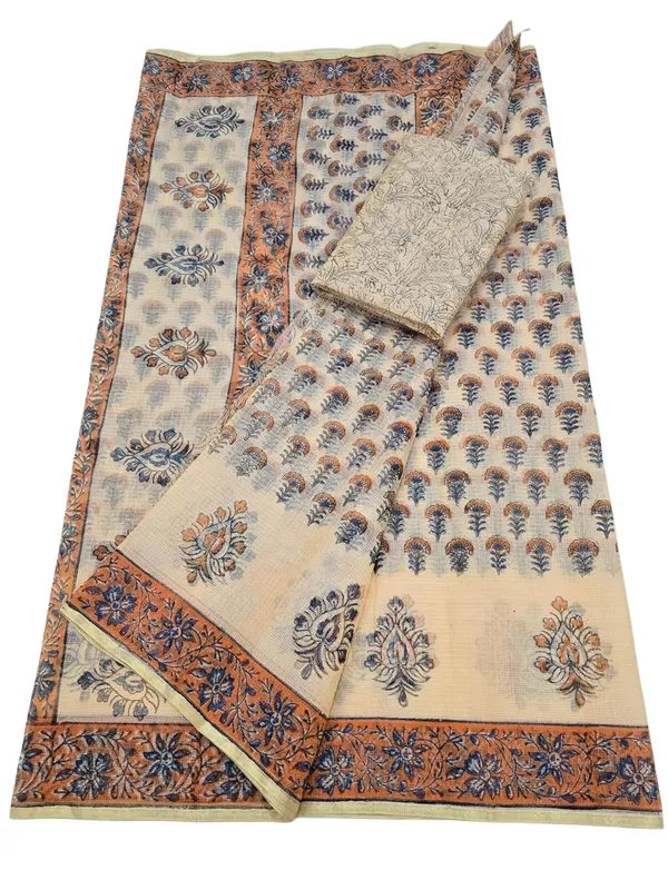 Kotadoria_Light_Yellow_Kota_Doria_Kota_Doria_Hand_Block_Print_Saree_For_Women