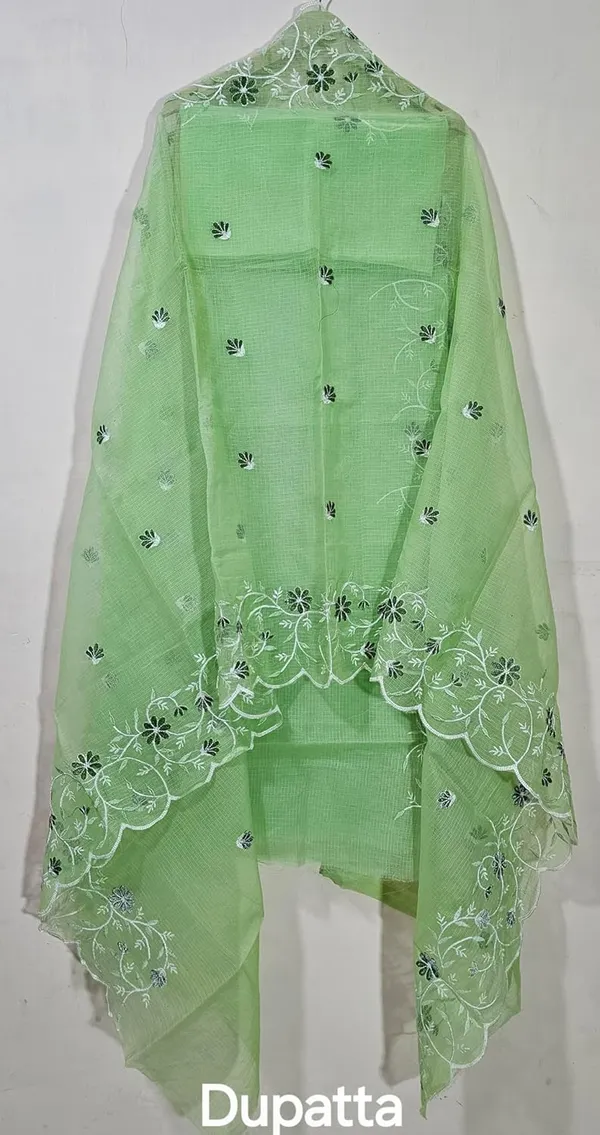Kotadoria_Light_Green_Cotton_Blend_Kota_Doria_Unstitched_Dress_Material_For_Women