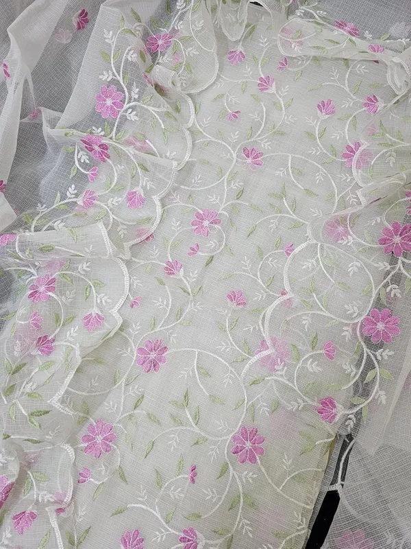 Kotadoria_White_Cotton_Blend_Kota_Doria_Unstitched_Dress_Material_For_Women