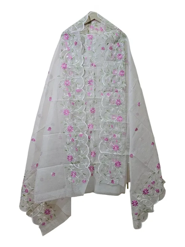 Kotadoria_White_Cotton_Blend_Kota_Doria_Unstitched_Dress_Material_For_Women
