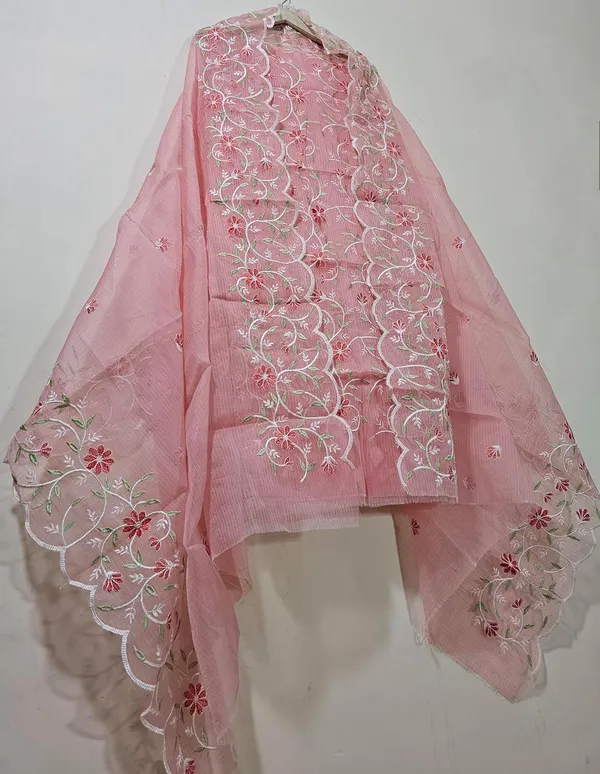 Kotadoria_Peech_Cotton_Blend_Kota_Doria_Unstitched_Dress_Material_For_Women