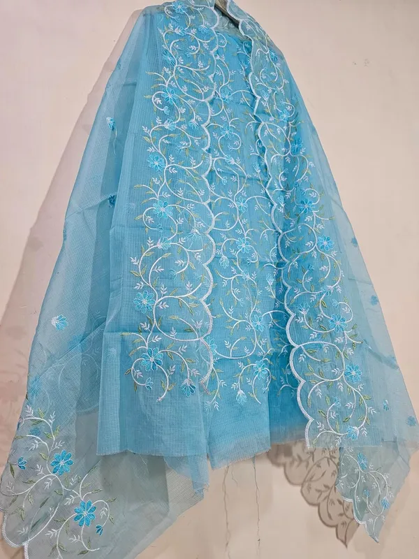 Kotadoria_Blue_Cotton_Blend_Kota_Doria_Unstitched_Dress_Material_For_Women