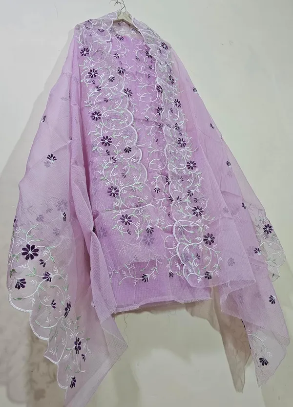 Kotadoria_Purple_Cotton_Blend_Kota_Doria_Unstitched_Dress_Material_For_Women