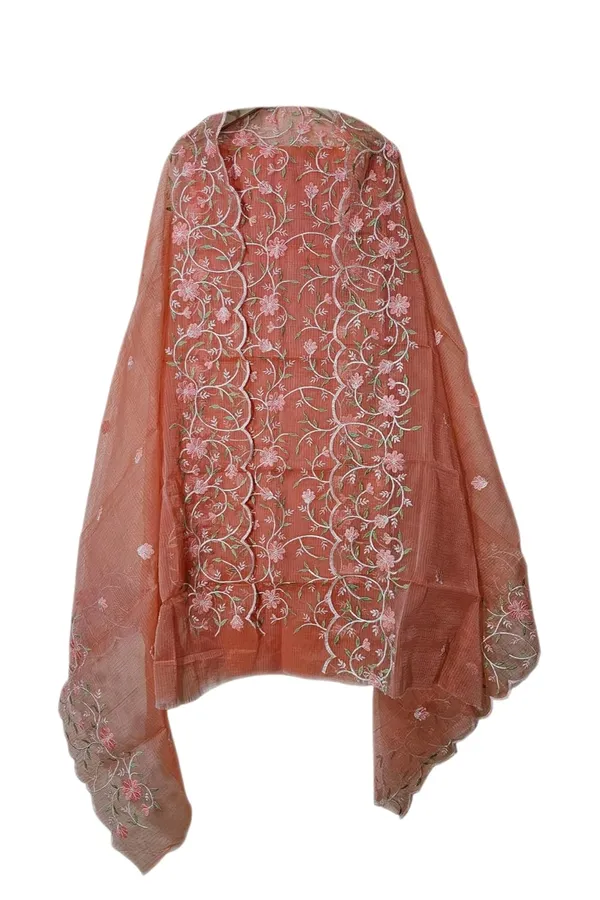 Kotadoria_Orange_Cotton_Blend_Unstitched_Dress_Material_For_Women
