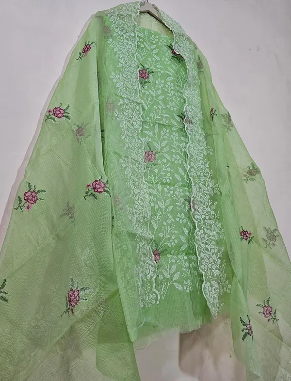 Kotadoria_Green_Cotton_Blend_Unstitched_Dress_Material_For_Women