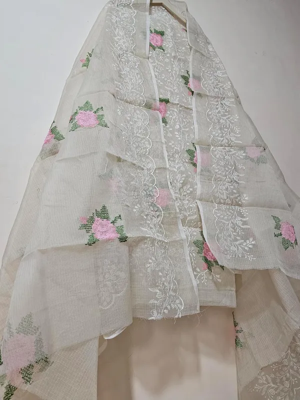 Kotadoria_Cream_Cotton_Blend_Unstitched_Dress_Material_For_Women