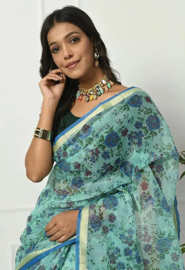 Kotadoria_Firozi_Cotton_Saree_For_Women