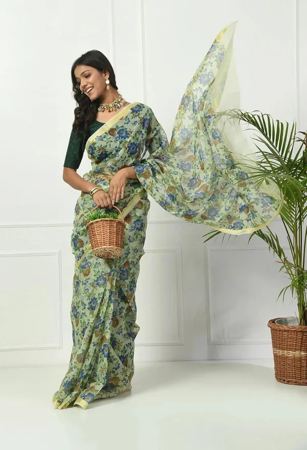 Kotadoria_Cream_Cotton_Saree_For_Women