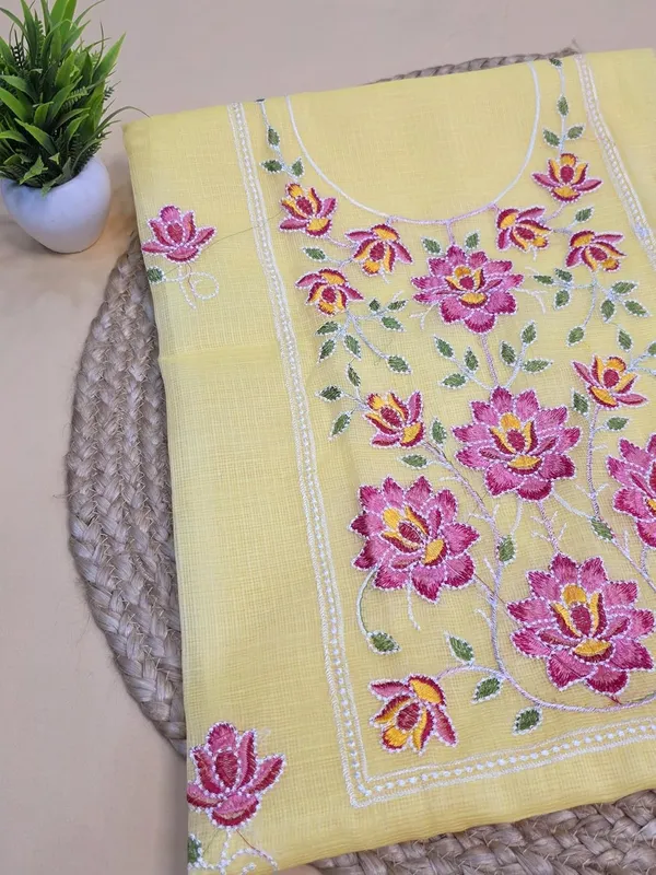 Kotadoria_Yellow_Cotton_Blend_Unstitched_Dress_Material_For_Women