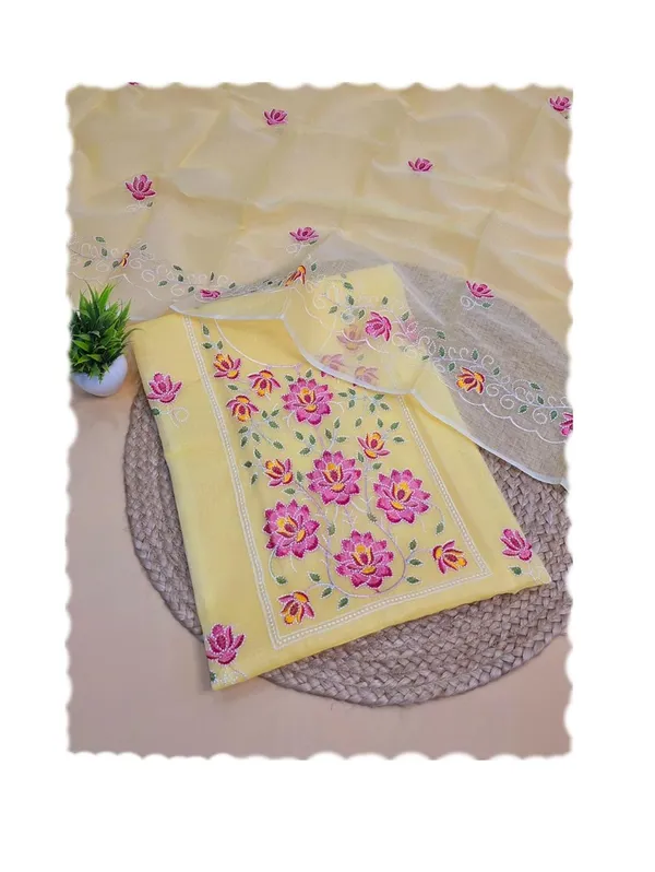 Kotadoria_Yellow_Cotton_Blend_Unstitched_Dress_Material_For_Women