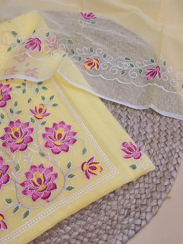 Kotadoria_Yellow_Cotton_Blend_Unstitched_Dress_Material_For_Women
