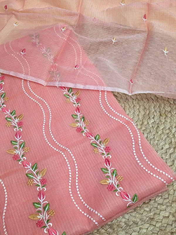 Kotadoria_Peach_Cotton_Blend_Unstitched_Dress_Material_For_Women