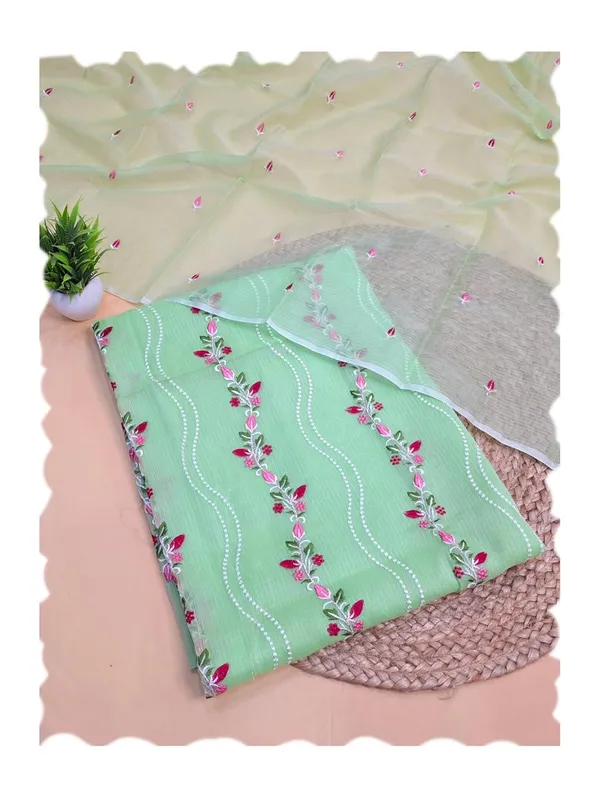 Kotadoria_Green_Cotton_Blend_Unstitched_Dress_Material_For_Women