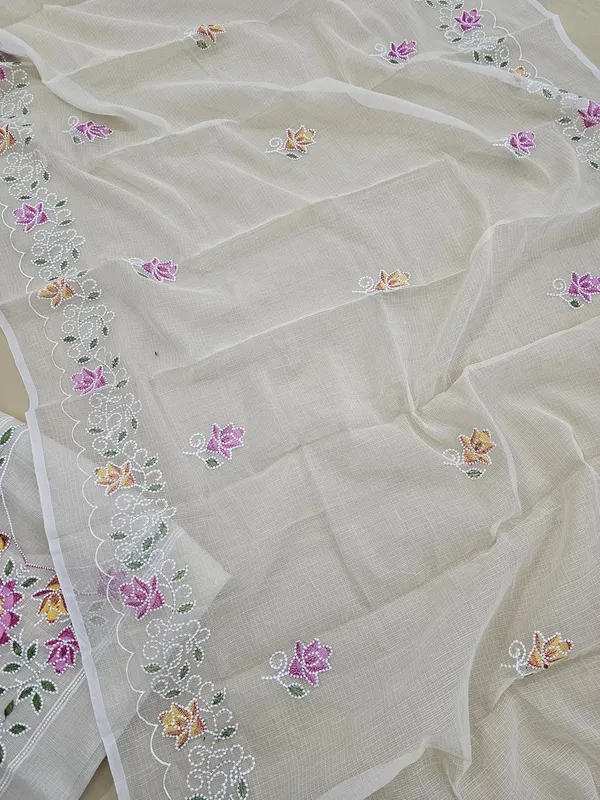 Kotadoria_Cream_Cotton_Blend_Unstitched_Dress_Material_For_Women