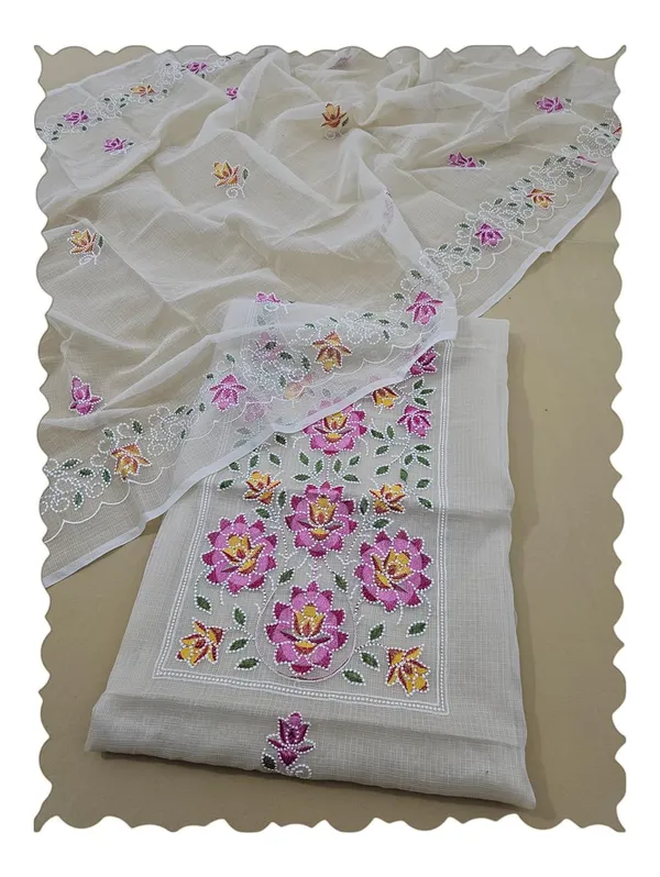 Kotadoria_Cream_Cotton_Blend_Unstitched_Dress_Material_For_Women