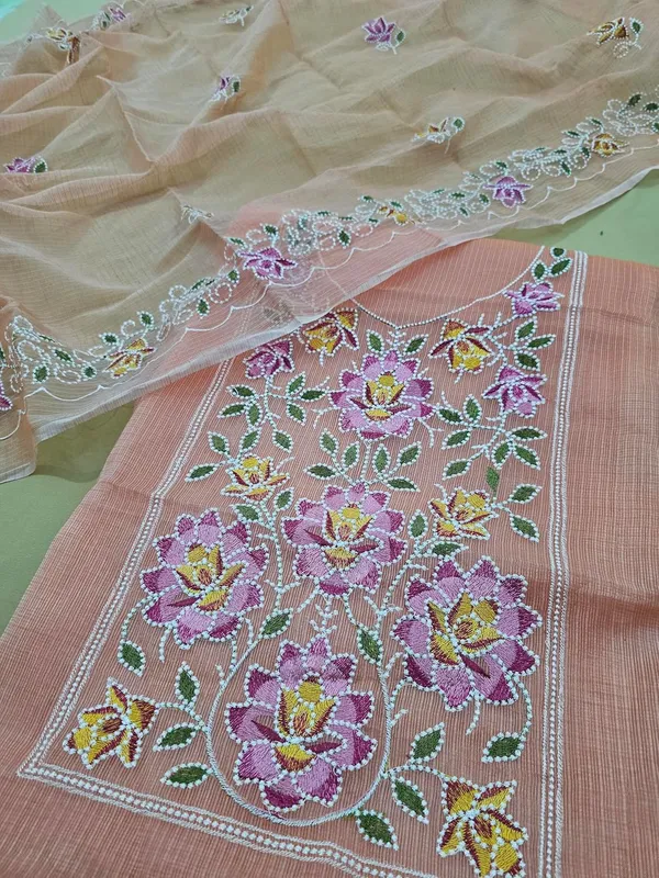 Kotadoria_Peach_Cotton_Blend_Unstitched_Dress_Material_For_Women