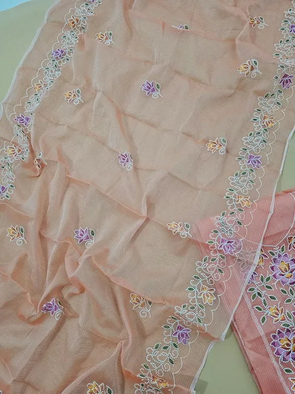Kotadoria_Peach_Cotton_Blend_Unstitched_Dress_Material_For_Women