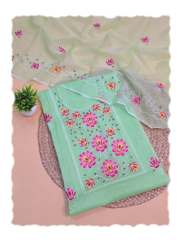 Kotadoria_Green_Cotton_Blend_Unstitched_Dress_Material_For_Women
