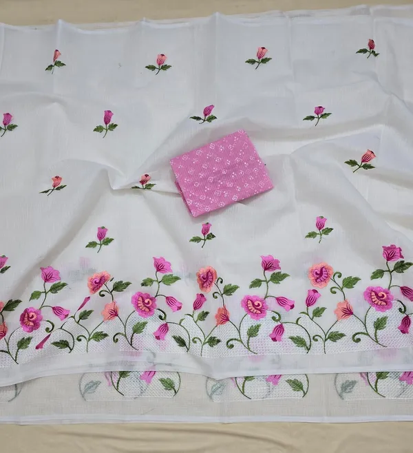 Kotadoria_White_Kota_Doria_Pure_Cotton_Chikankari_Saree_For_Women