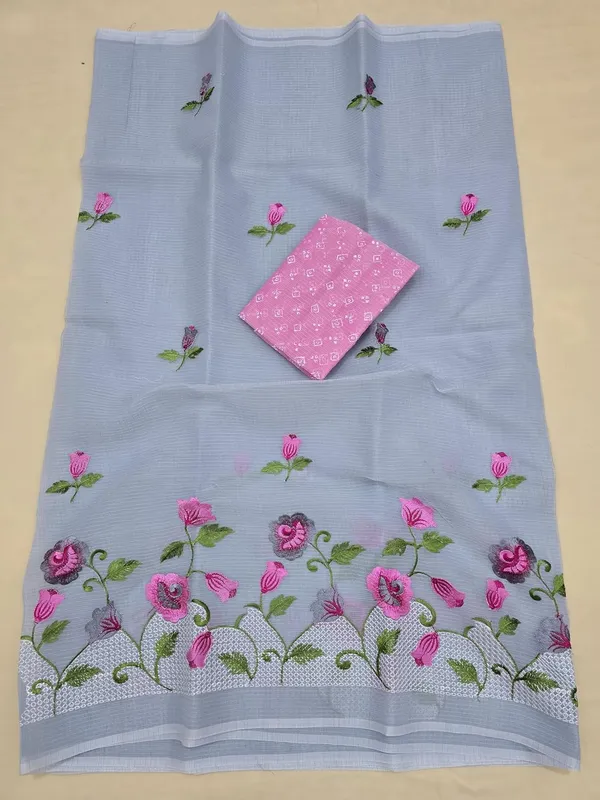 Kotadoria_Grey_Kota_Doria_Pure_Cotton_Chikankari_Saree_For_Women