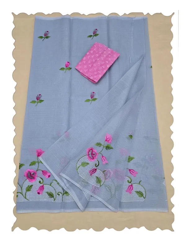 Kotadoria_Grey_Kota_Doria_Pure_Cotton_Chikankari_Saree_For_Women