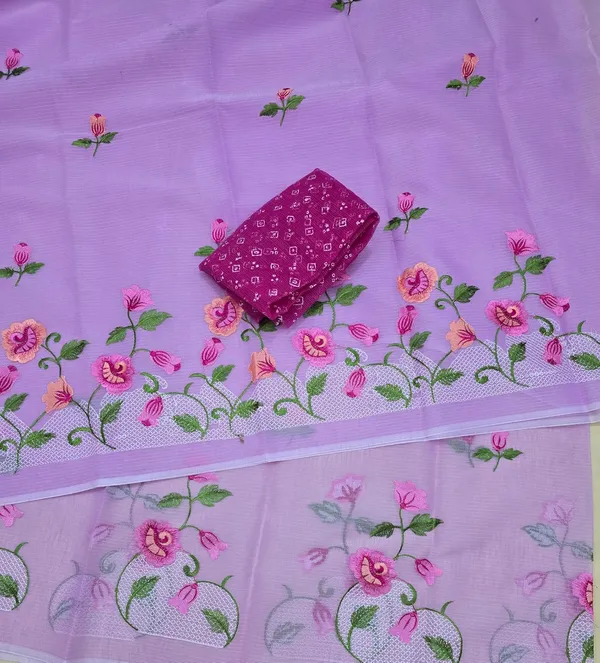 Kotadoria_Purple_Kota_Doria_Pure_Cotton_Chikankari_Saree_For_Women