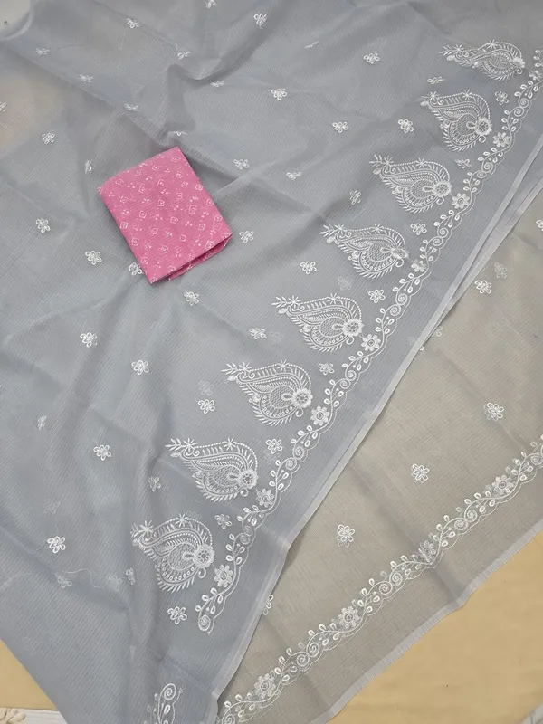 Kotadoria_Grey_Kota_Doria_Pure_Cotton_Chikankari_Saree_For_Women