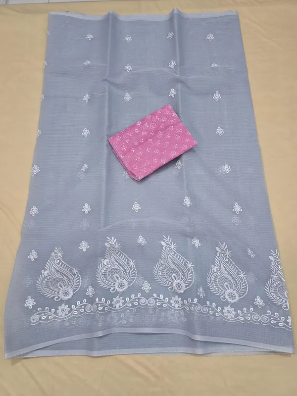 Kotadoria_Grey_Kota_Doria_Pure_Cotton_Chikankari_Saree_For_Women