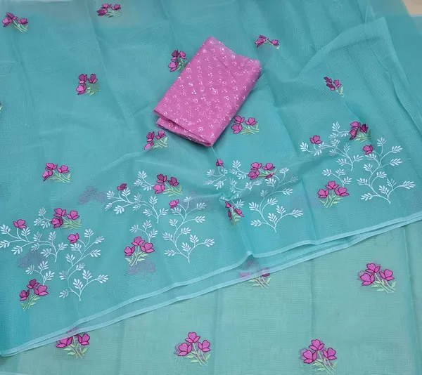 Kotadoria_Green_Cotton_Saree_For_Women