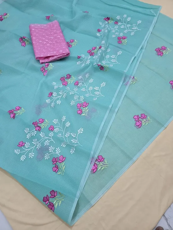Kotadoria_Green_Cotton_Saree_For_Women