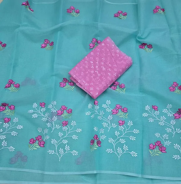 Kotadoria_Green_Cotton_Saree_For_Women